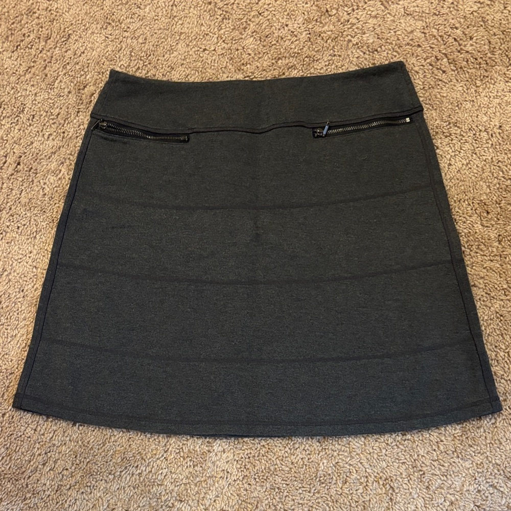 Athleta Charcoal Gray Midi Skirt